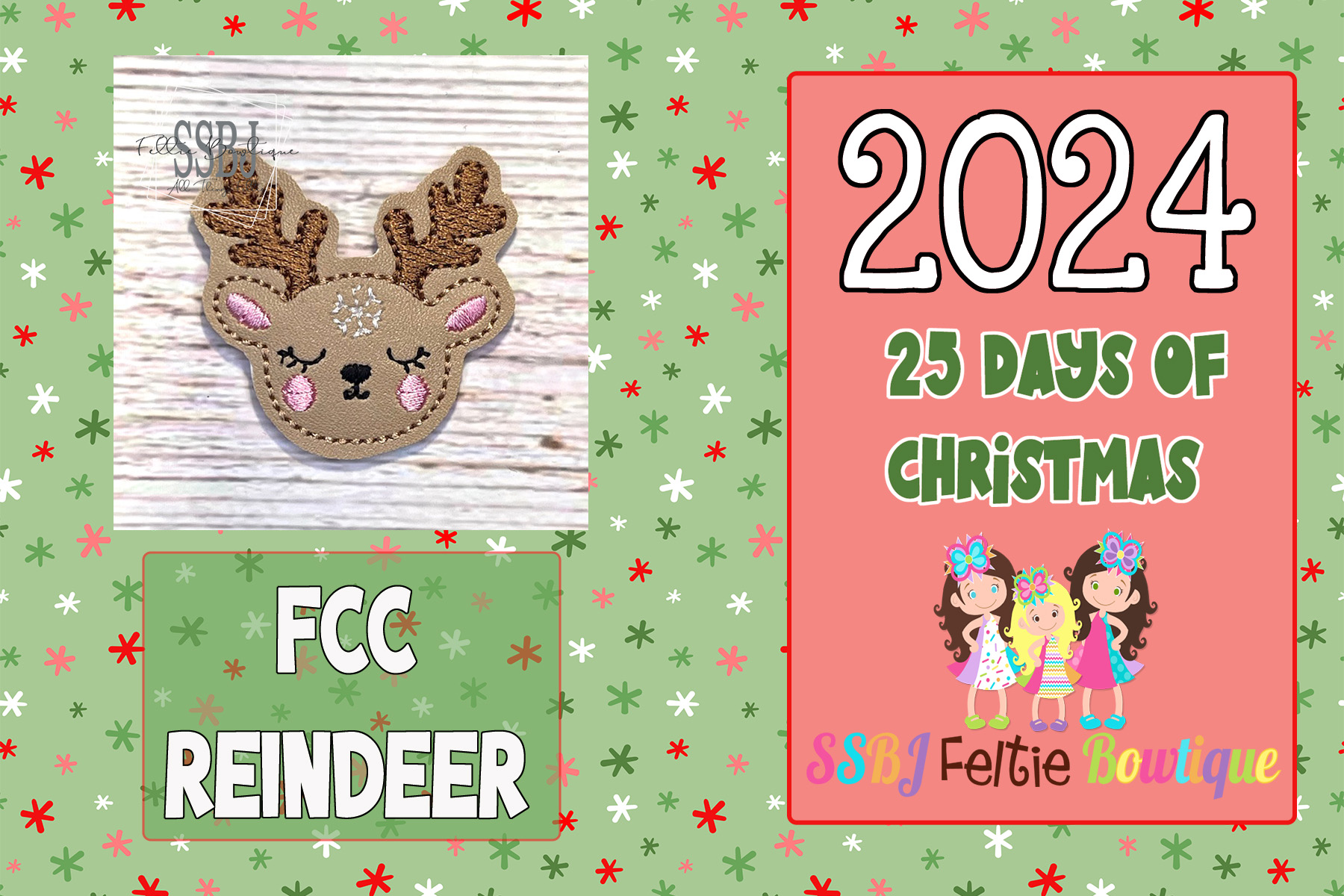 SSBJ FCC Reindeer Embroidery File