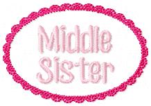 Middle Sister Lace Oval Embroidery File